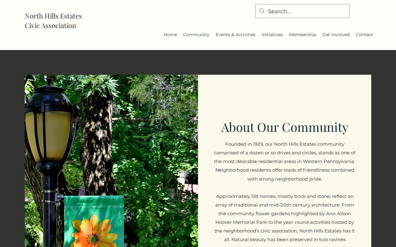 Ross Township neighbors research using North Hills Estates Civic Association public context