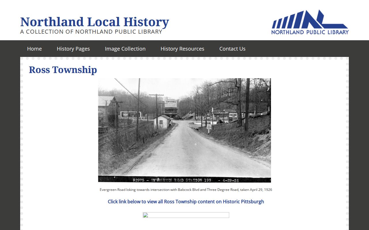 Ross Township city directory research source at Northland Public Library Local History