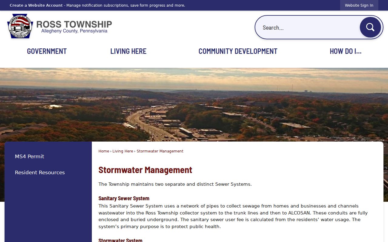 Ross Township neighbors research using the official Resident Resources page